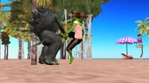 Finger Family Rhymes Hulk Vs Spiderman | Godzilla Dinosaurs Superman Cartoons Nursery Rhym