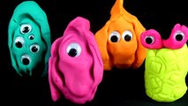 play doh alien surprise eggs happy hippo and haribo bear