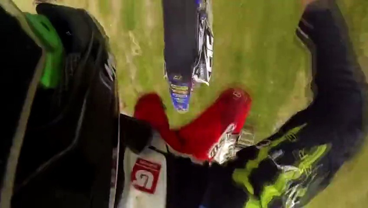 HUGE Dirt Bike Crash Off Ramp  Super Fail