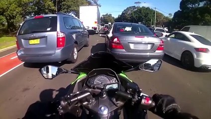 Hit and Run On Ninja 300 Motorcycle  Ahole Drivers