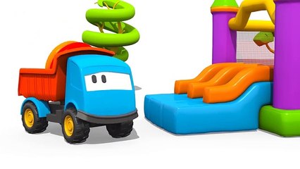 Kid's 3D Construction Cartoons for Children 8 - Leo's Rainbow Pyramid! (  )