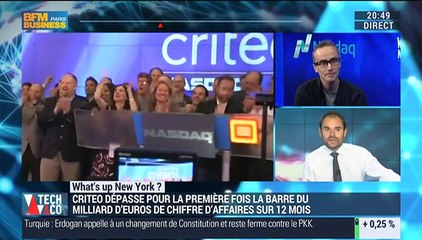 What's Up New York: Criteo dépasse pour la première fois le milliard d'euros de chiffre d'affaires sur 12 mois - 04/11