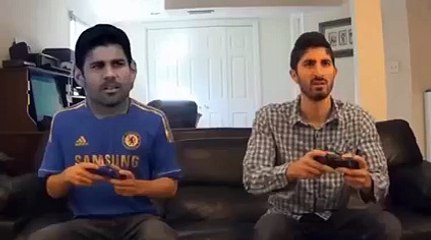 Playing FIFA against professional footballers...