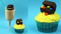 PIRATE CUPCAKE Pirates of the Caribbean treasure chest cupcakes with M&Ms how to crafty ba