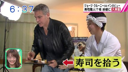 George Clooney loves Sushi in Tokyo　ジョージは寿司がお好き
