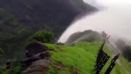 Amazing Reverse Waterfall in Pune India.