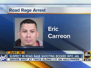 Suspect in road rage shooting booked into jail