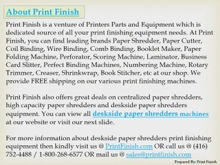 Deskside Paper Shredders Machines by PrintFinish.com