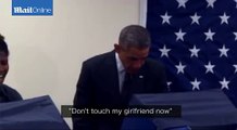 Obama Is Warned Dont Touch My Girlfriend By Voters Boyfriend