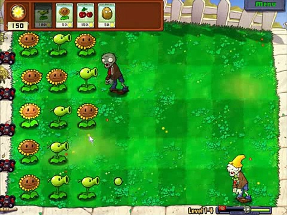 Plants Vs Zombies Adventure Stage Level-4 Quick Play Game