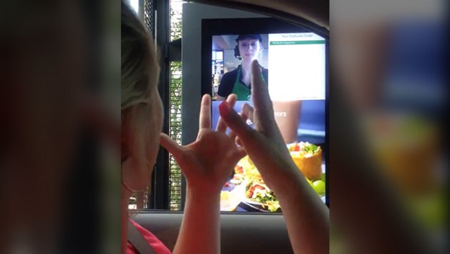 Drive Starbucks en langage des signes