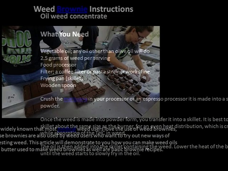 Weed Brownie Instructions