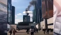 Breaking News The Moscow City caught fire tower Federation.