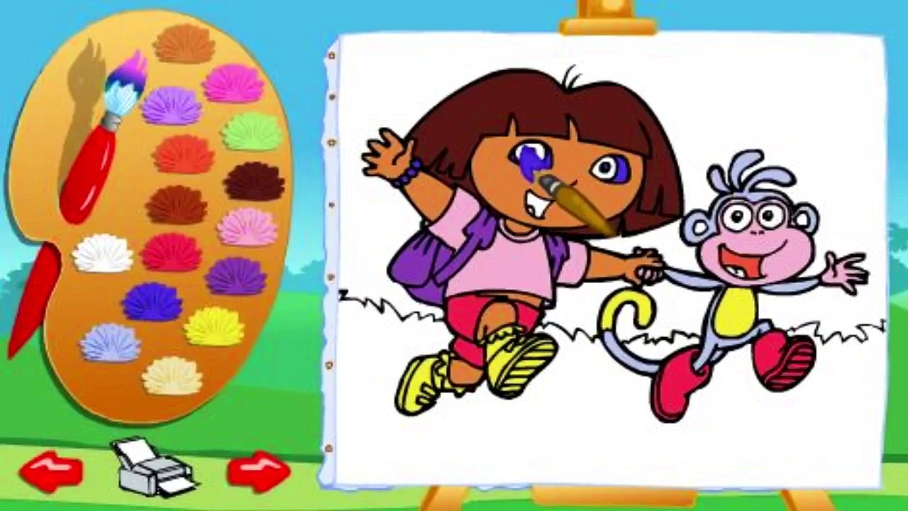 Dora the Explorer Episode - Dora Games - Coloring Dora