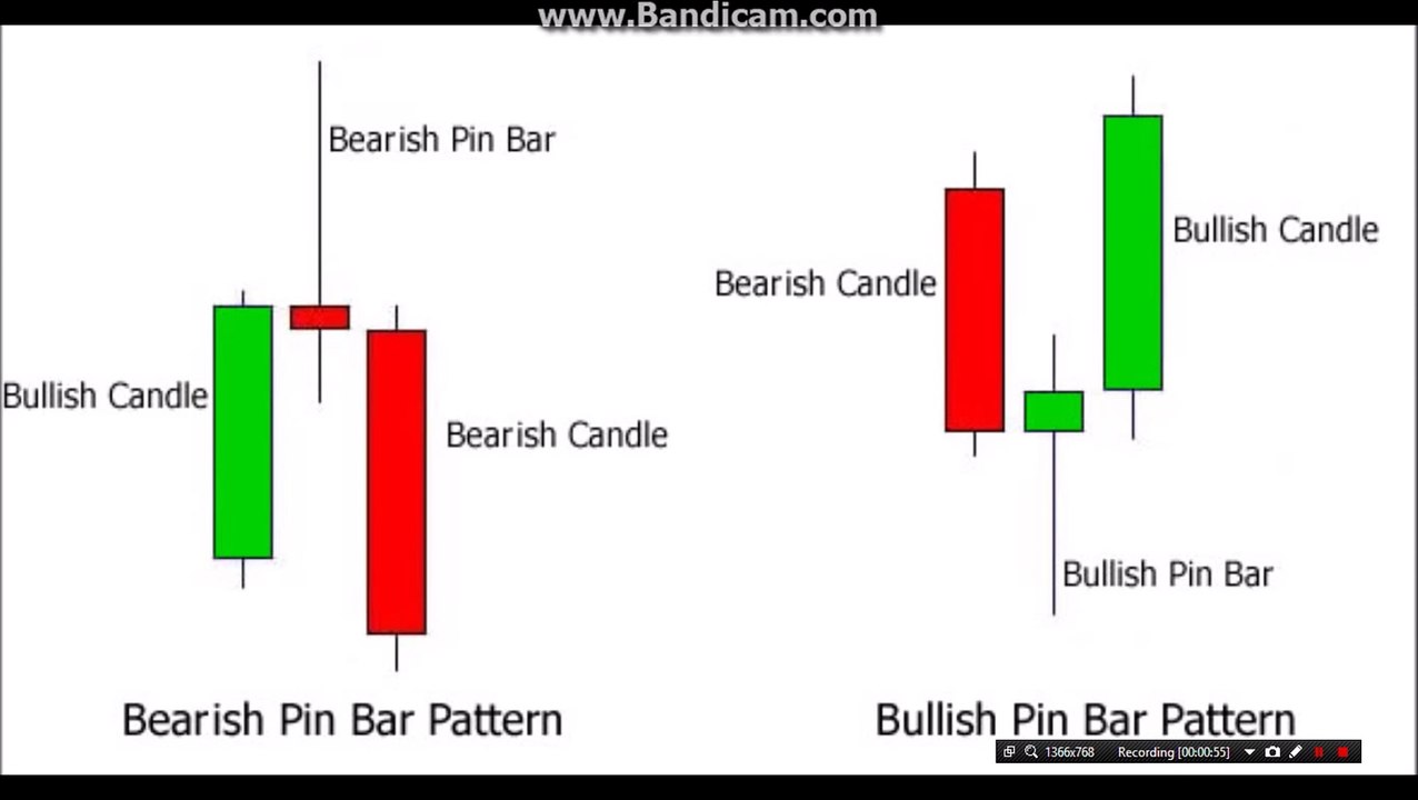 PIN BAR candlestick pattern in Forex Trading tutorial 15 in Hindi/Urdu