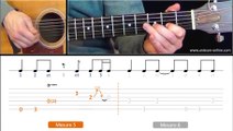 Jouer Down the road (C2C) - Cours guitare. Tuto   Tab