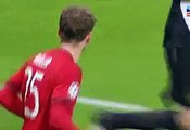 Müller thought he's with the national team tonight, celebrating his goal with Mertesacker