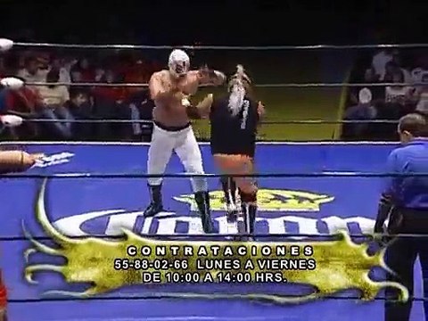 Angel Azteca Jr., Angel de Plata & Fabian El Gitano vs. Puma King, Skandalo & Tiger Kid (CMLL - 24.01.2010)