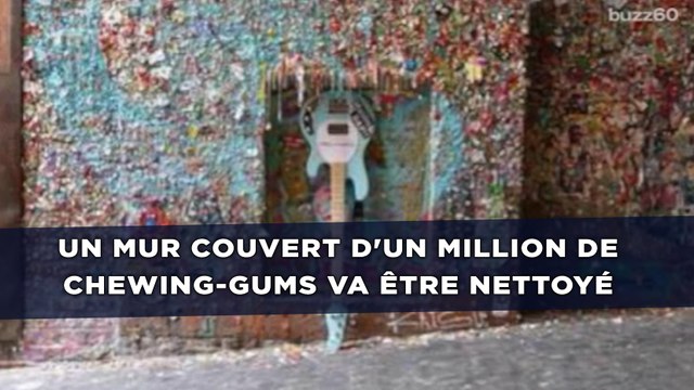 Un mur couvert d'un million de chewing-gums va être entièrement nettoyé