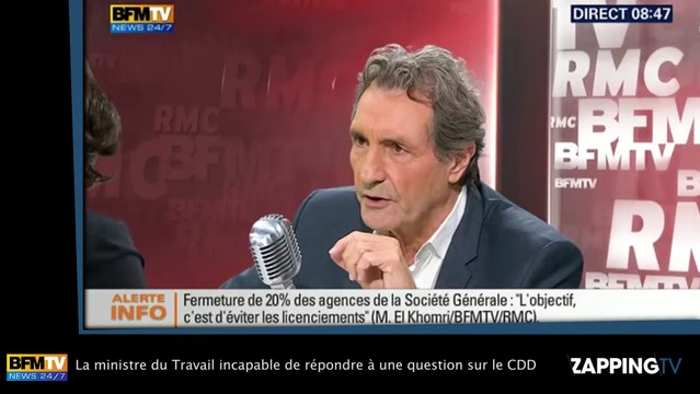 La ministre du Travail Myriam El Khomri incapable de répondre à une question sur le CDD