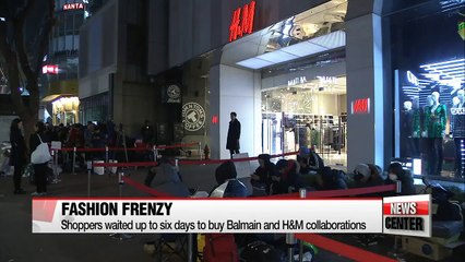 Shoppers pull up camp as Balmain and H&M collaboration hits Korea
