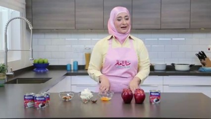 طريقة عمل تشيز كيك بالتفاح فى الفرن منال العالم