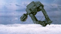 Star Wars Lego Destruction  - Star Wars Lego AT-AT Takes an Epic Fall at Hoth