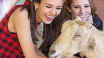 On Set with Claudia Sulewski - Watch Victoria Justice and Her BFF Make Hilarious Animal Voices on a Farm