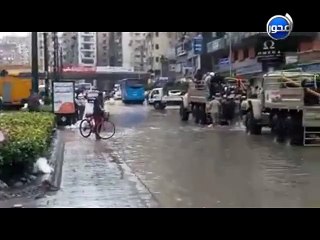 بالفيديو الجيش المصرى يحل سريعا مياه الشتاء بالإسكندرية
