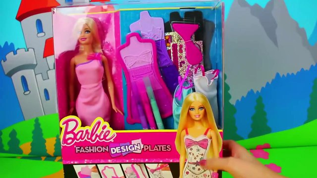 DisneyToysFan - Barbie Fashion Design Plates Dress Play Set Toy Review .
