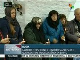 Rusia: realizan funerales de víctimas del avión siniestrado en Egipto
