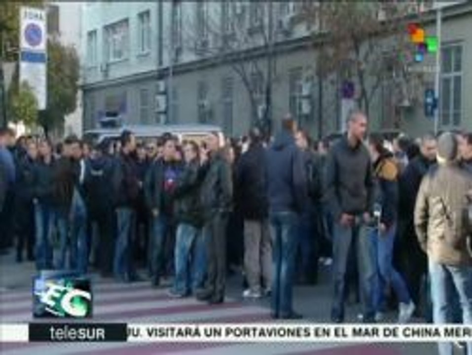 Policías de Bulgaria rechazan recortes a sus salarios