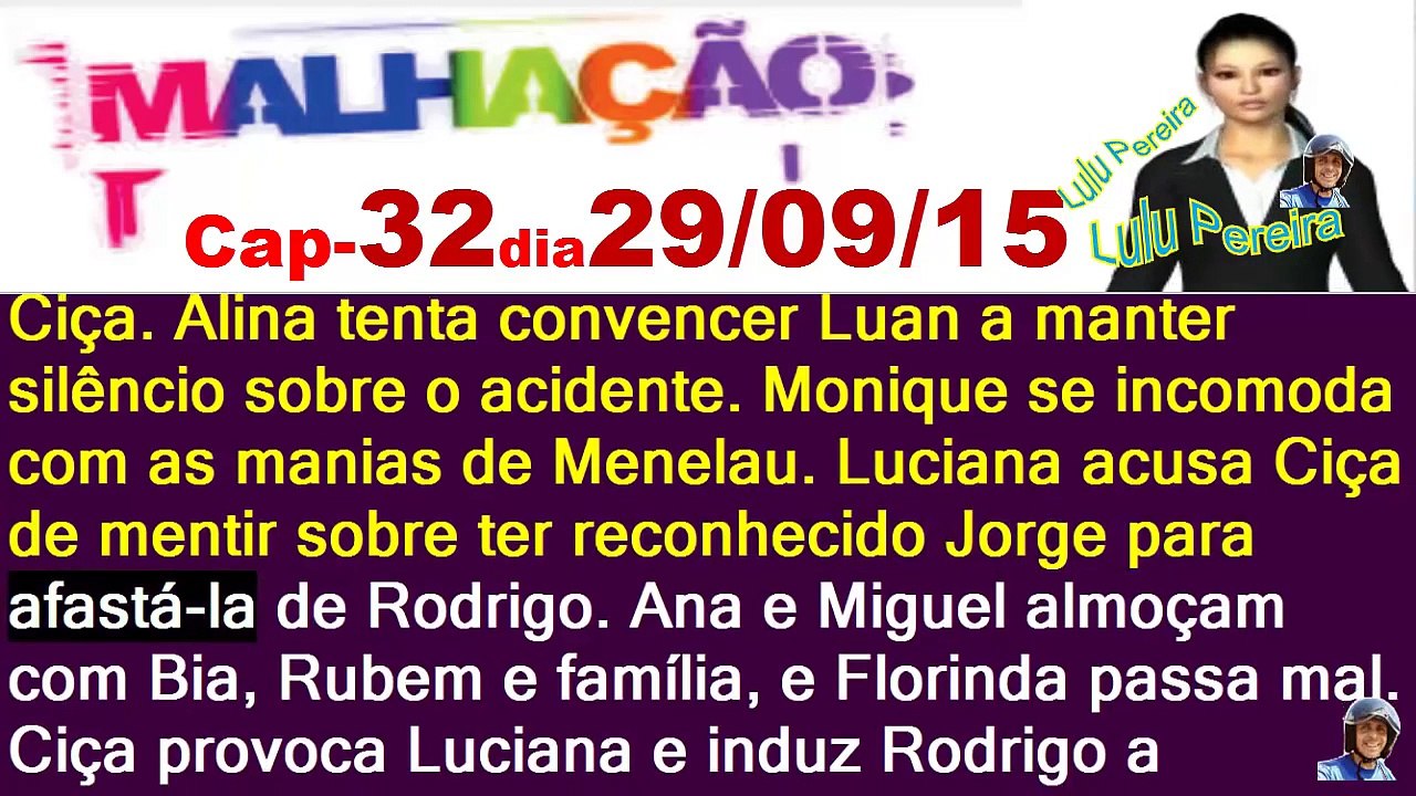 Malhação Seu Lugar no Mundo Capítulo-(31-32-33-34-35)Resumo completo
