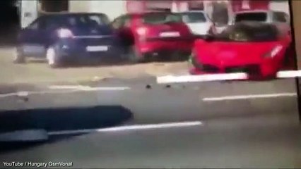 Driver crashes £1 million LaFerrari just moments after leaving the dealership