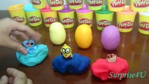 Play doh Surprise eggs Frozen and Hello Kitty Minions Mickey mouse My little pony and Hulk