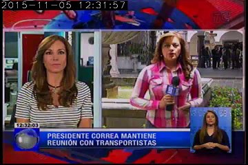 Reunión entre el Presidente Correa con transportistas