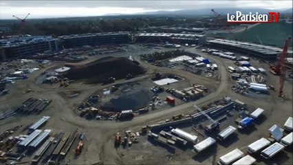 Vue aérienne des impressionnants travaux de l’Apple Campus 2