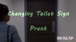 Changing Toilet Signs Prank