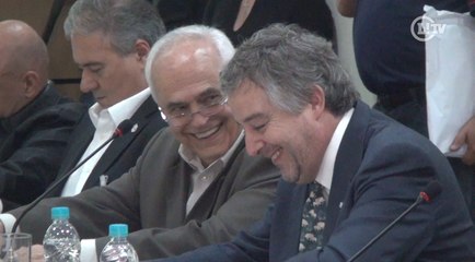 Nobre e Leco trocam sorrisos e sinalizam retorno de paz entre os clubes