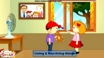 Living and Nonliving - Hindi (For Children) जीवित और निर्जीव चीजें