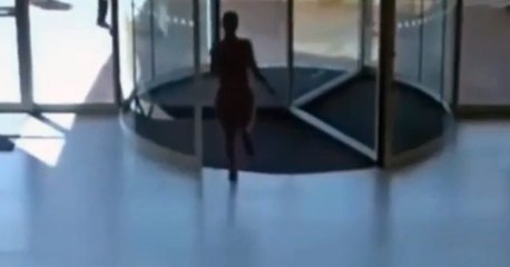 Suspected Female Shoplifter Slams into Glass Door Trying to Escape