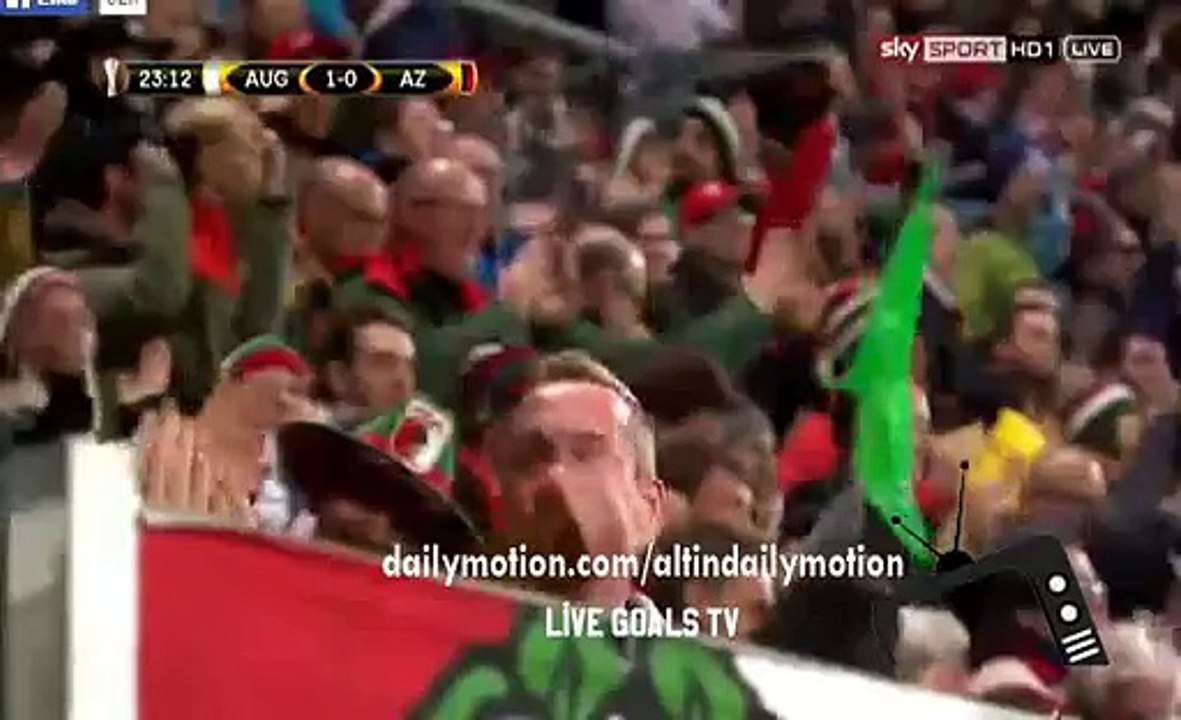 Raul Marcelo Bobadilla Free Kick GOAL - Augsburg 1 - 0 AZ Alkmaar - Europa League - 05.11.2015