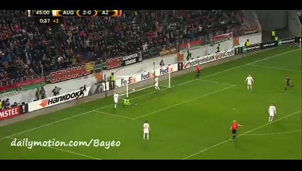 Goal Janssen - Augsburg 2-1 AZ Alkmaar - 05-11-2015
