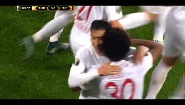 Goal Ji Dong-Won - Augsburg 3-1 AZ Alkmaar - 05-11-2015