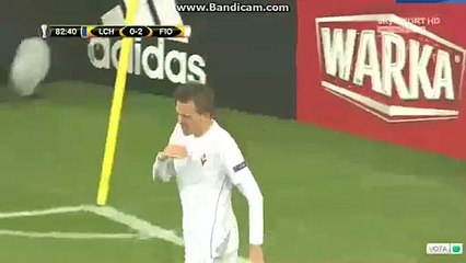 Josip llicic Fantastic GOAL LECH 0-2 Fiorentina Europa League 5.11.2015 HD