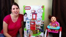 Little Tikes Cook N Store Play Kitchen With Baby Alive Doll & Play Doh Food DisneyCarToys