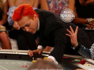 G Dragon mingling with Rita Ora at the Chanel Couture Show