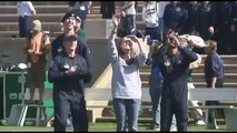 Air Force Cadet Parachutes Down to 50Yard Line Proposes to Girlfriend in Front of Packed Stadium (Cute Wedding Proposal)