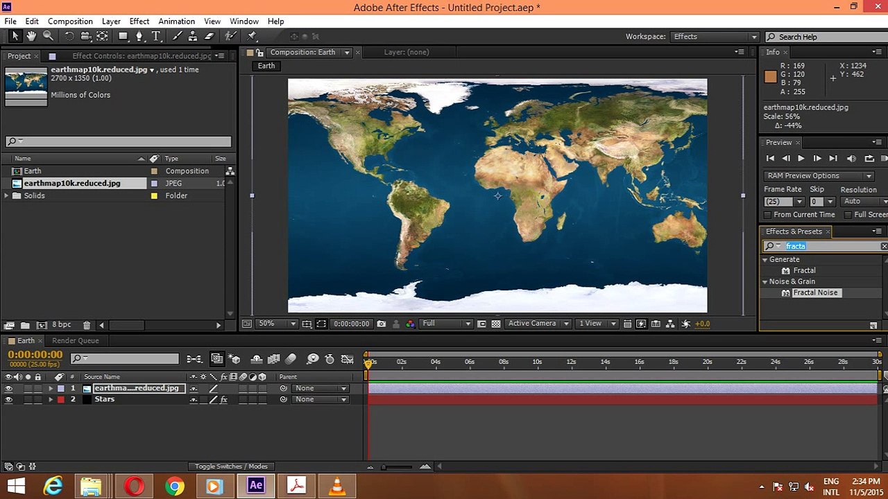 After Effect Create Moon and Earth