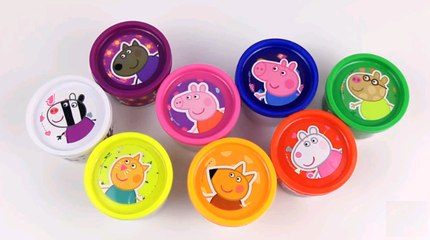 Play Doh Learn Colours With Peppa Pig Cans Surprise! Fun Toys colors Lesson!